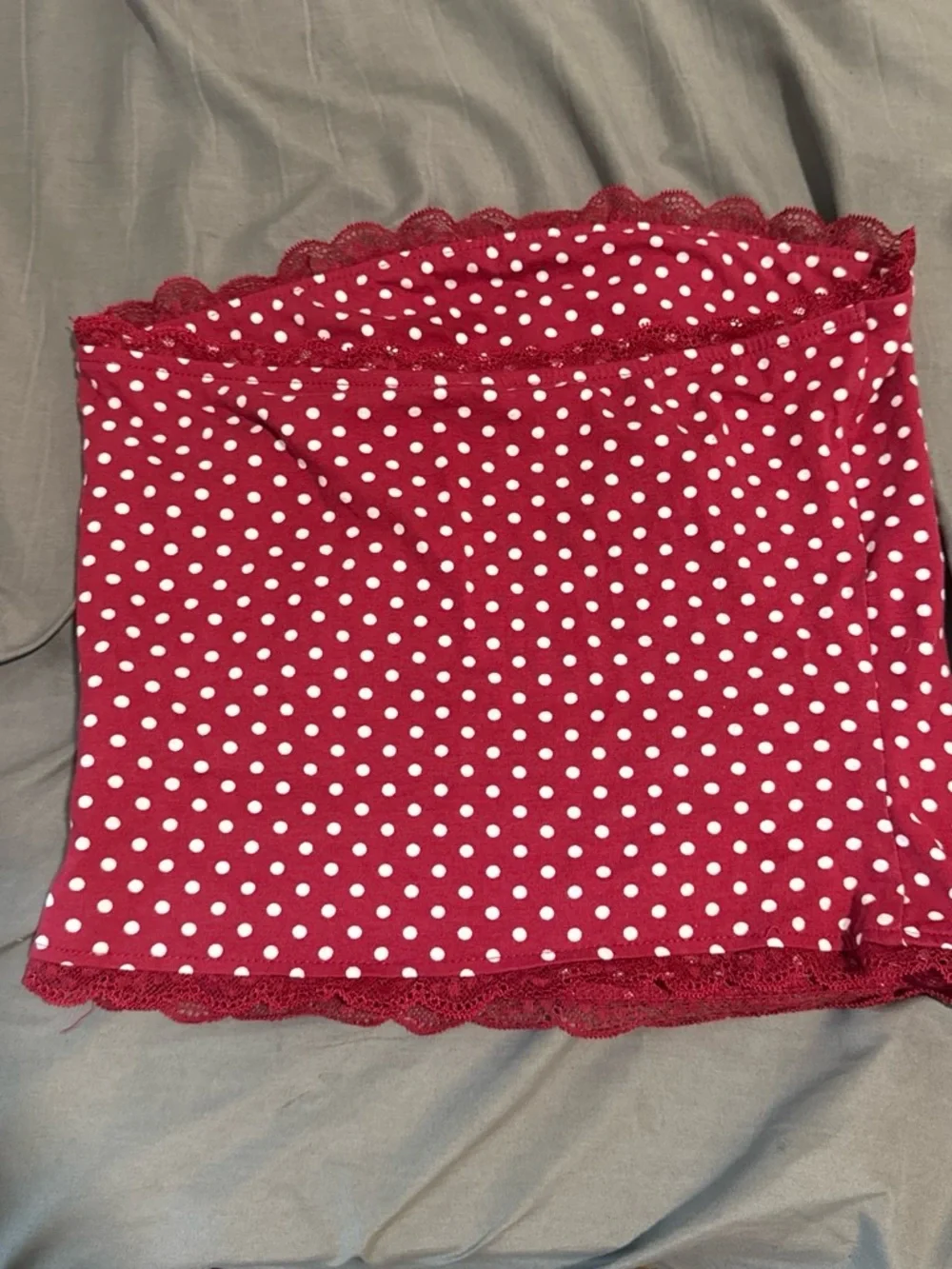 Women’s Red Polka Dot Skirt - Cute Stretch Tube Style